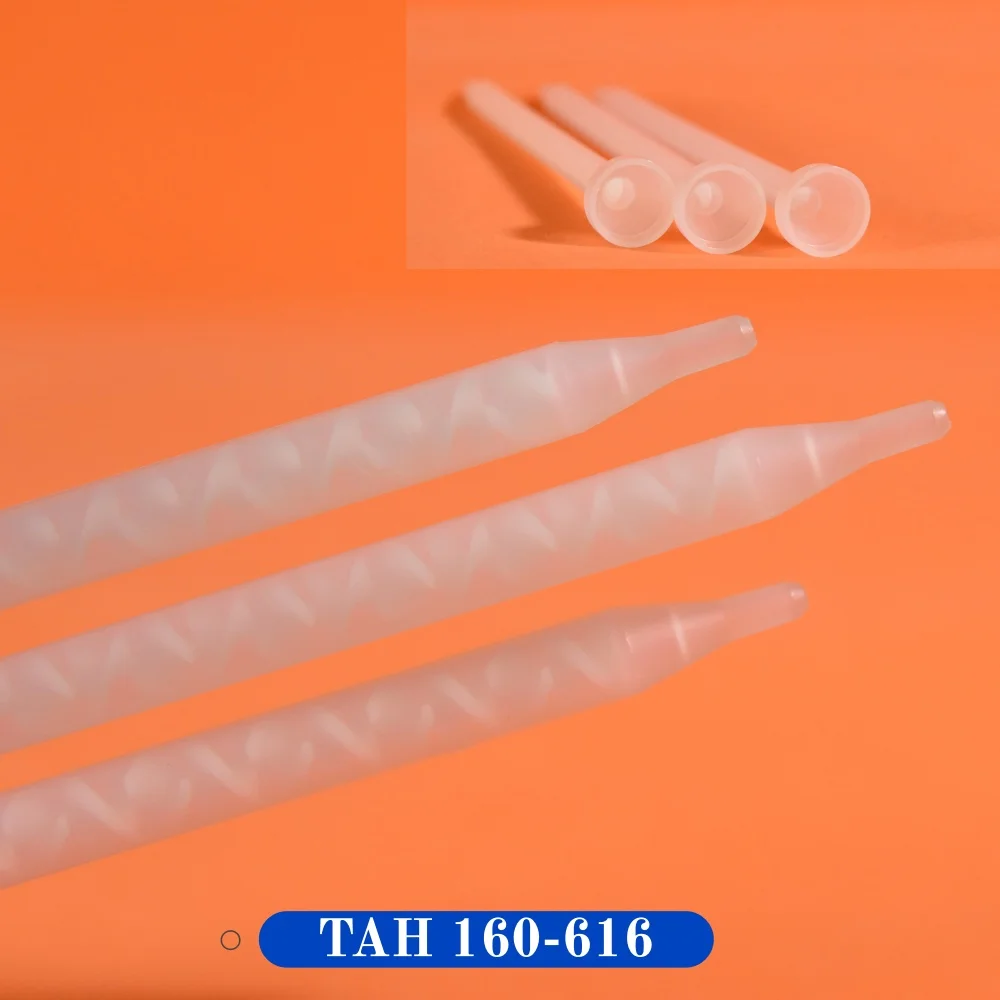 Nordson EFD TAH 160-616 Static Mixer Nozzle 7700831 Disposable Plastic Spiral Mixing Tube Bell Mixer PP 100 pcs