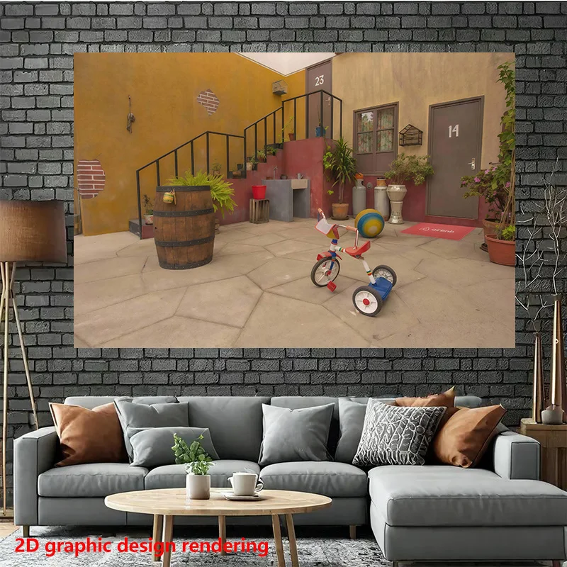 Bohemian Loft Style Mural Wallpaper Large Graphic Design Living Room Wall Art for Modern Home Decor