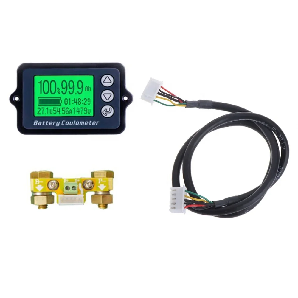 TK15 DC 8V-80V 100A Battery Coulometer Professional Precision Vehicle Battery Tester Electric Quantity Display Monitor