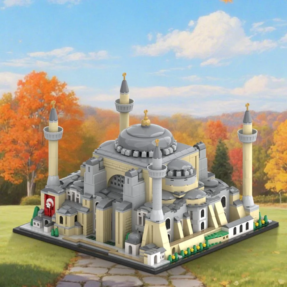 MOC Hagia Sophia modelo juego de bloques de construcción mezquita catedral turca arquitectura Cultural histórica rompecabezas DIY juguete regalo para niños