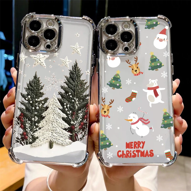 Luxury Christmas Tree Phone Case For OPPO A2 A3 A5 A6 Pro A5X A3X A16 A17 A38 A57 A15s A35 A16s A18 A60 A78 A98 A58 A79 Casing