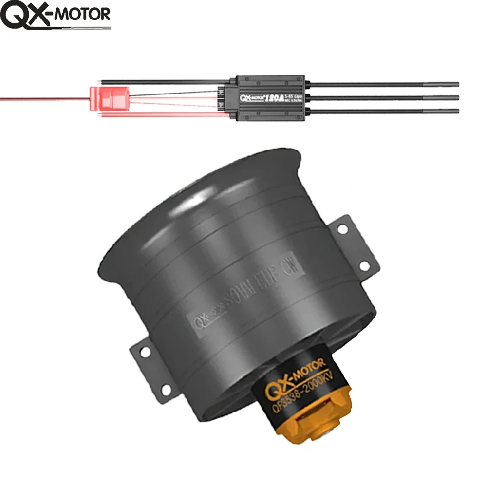 QX-MOTOR QF3538 80mm EDF 12 ostrzy wentylator kanałowy 2000KV CWCCW z 6S 120A ESC dla RC zdalnie sterowany zabawki części modelu