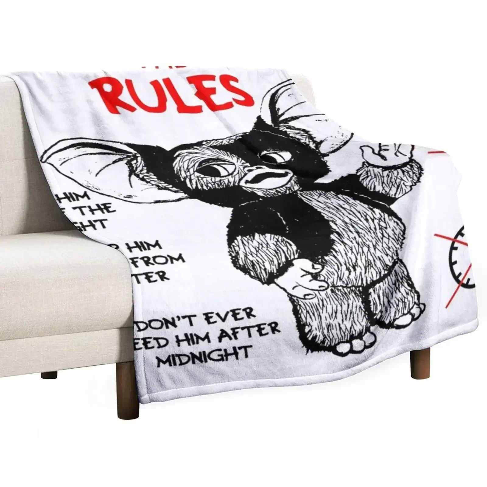 

Gremlins Throw Blanket Designers Luxury Plaid on the sofa Furry Blankets