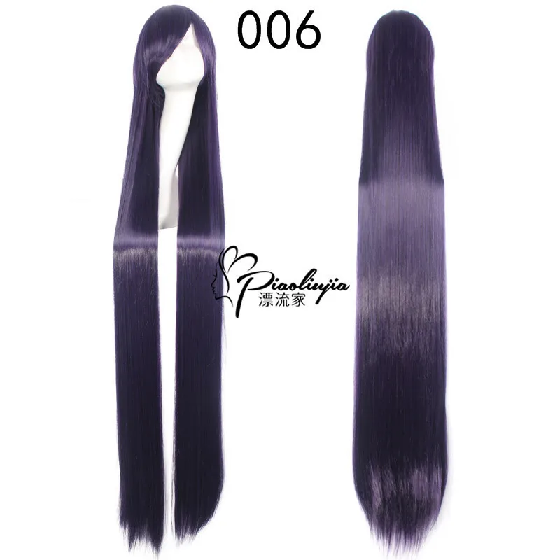 Panjang 60 ''Wig Cosplay Lurus Panjang 20 Warna Pirang Biru Merah Muda Perak Wig Rambut Sintetis Wanita Pesta Cosplay Umum Wig 150 Cm