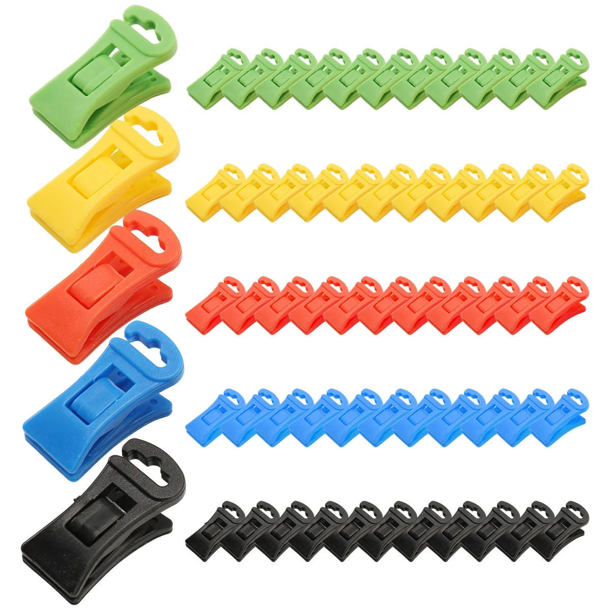 ABQR 60 Sock Clips for Washing Machine and Dryer, Sock Clips with Hooks,Sock Holder Washing Machine, Directly Into the Drawer