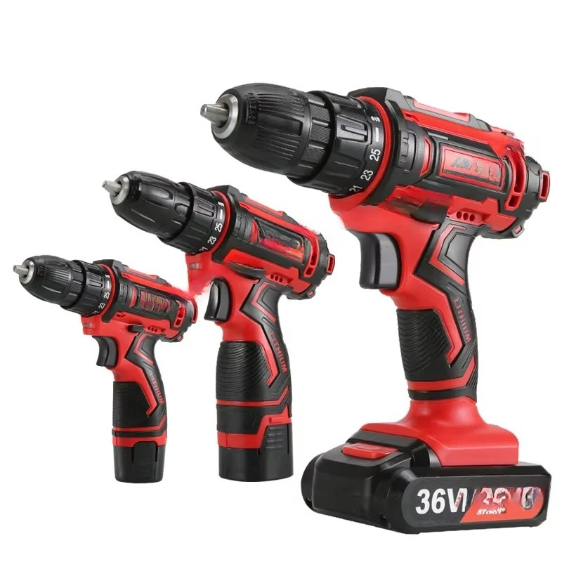 

Rechargeable Lithium Power Screwdrivers Cordless Impact Drill 10mm Multifunction Electric Hand Drill Wireless Electric Drill Set