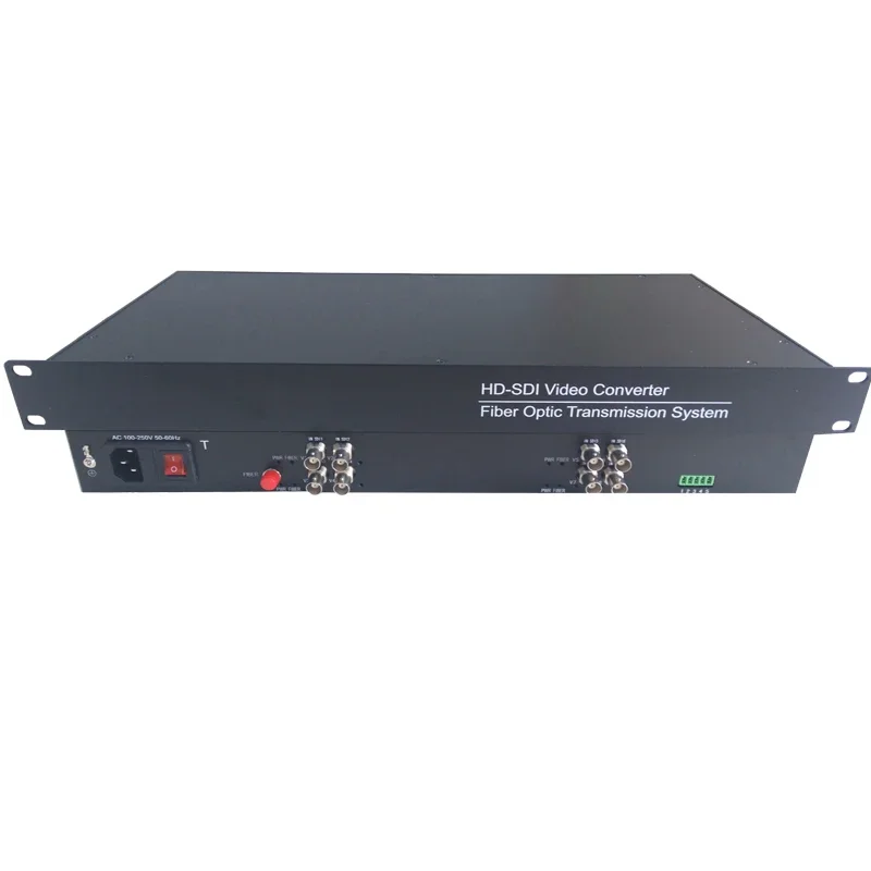 1ch fiber forward audio 8 chs  3G SDI forward video with embedded audio  Fiber Optic Video Transmitter  Receiver