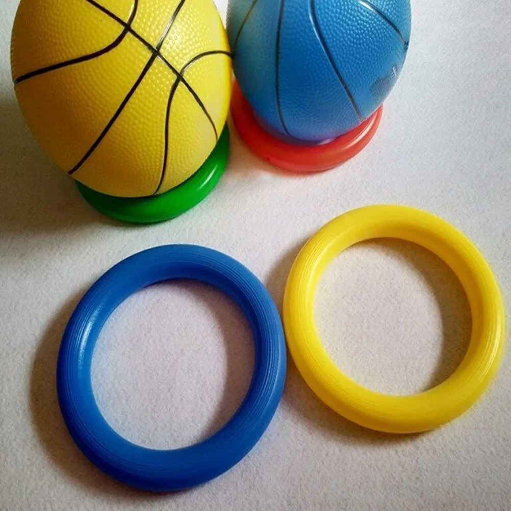 

4Pcs Fruit Fixing Ring Sphere Display Stand Basketball Soccer Ball Sports Display Holder Watermelon Holder Soccer Ball Stand