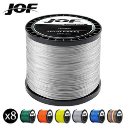 JOF 8 Wire Multifilament Pe linka 1000/500/300/100M 8 splecionych żyłków wędkarskich 22-88lb karpiowe akcesoria wędkarskie z japońskiego drutu