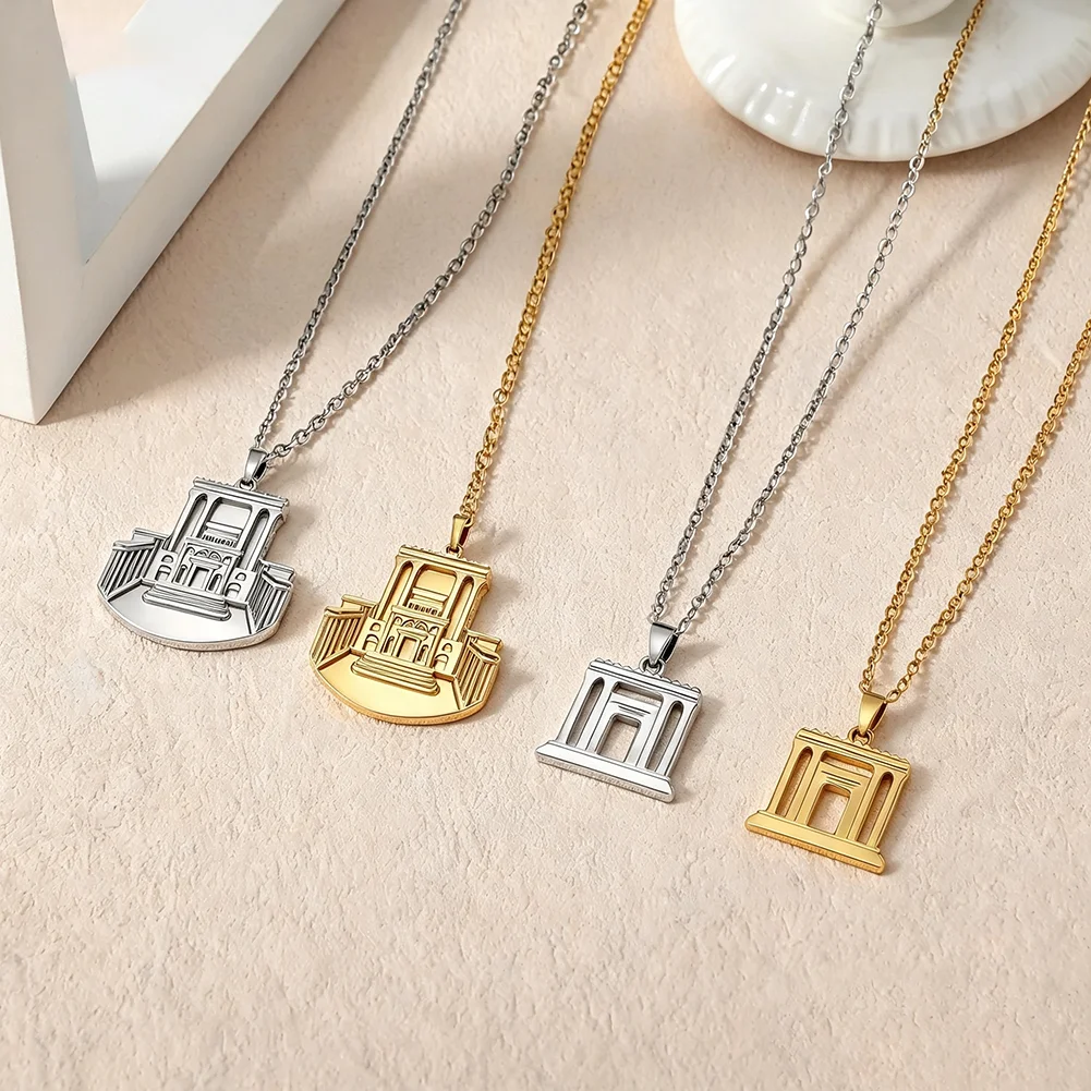 Jerusalem Holy Temple Beit HaMikdash Jewish Temple Pendant Necklace Meaningful Spiritual Faith Jewish Judaica Jewelry Gifts