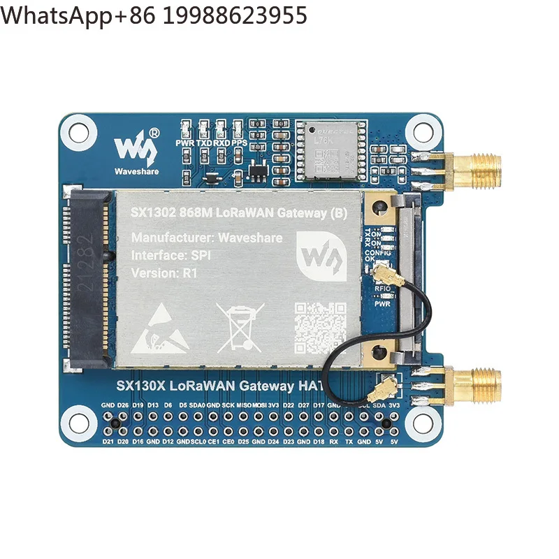 Pi LoRaWAN Module SX1302 SX1303 Mini PCIe 868M 915M Lora Gateway Hat Expansion Board
