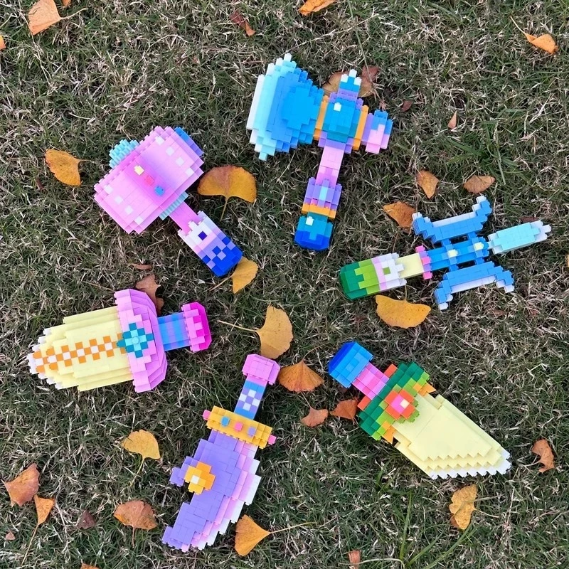 

Carrot Knife Building Blocks Swords Hammers Weapons Models Children's Puzzle Assembly Toys DIY Model Adult Child Birthday Gift