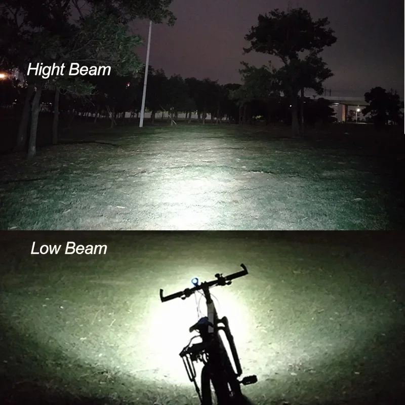 Custom Luces Para Bicicleta Luz Fahrrad Licht 3600LM XML2 Led High-Low Beam IP66 Aluminum Bycicl Head Cycle Bike Bicycle Light