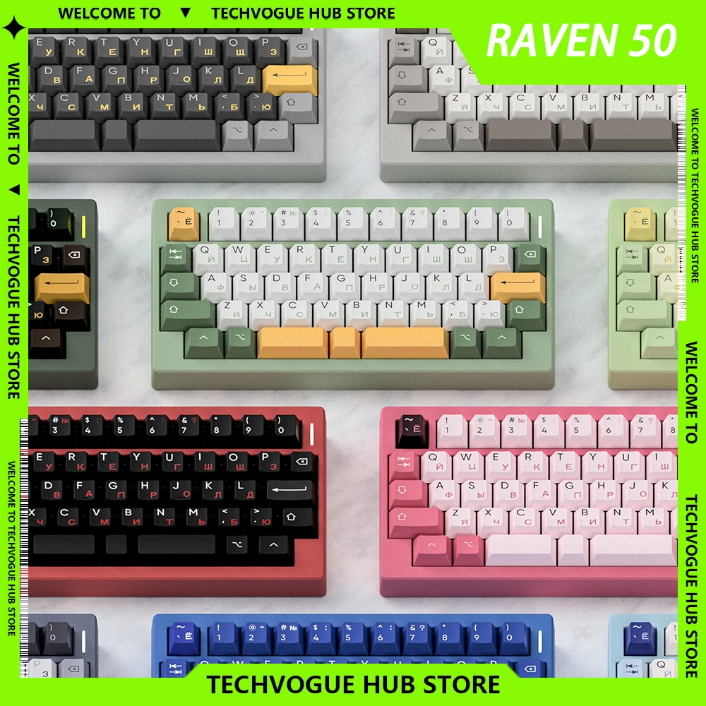 Raven50 Mechanical 3 Mode Bluetooth Wireless Keyboard Kit Gaske Single Key Slotting Keyboard Kit Accessoriest Custom Gamer Gift