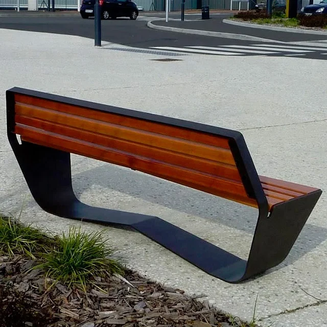 Outdoor Furniture Customized Wooden Bench Waterproof Modern Garden Seats Park Public Waiting Bench