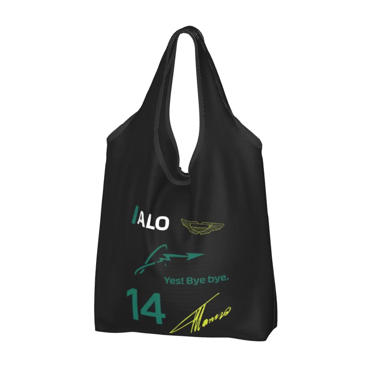 Recycling Alonso Automobile Race Shopping Bag Women Tote Bag Portable Fernando Number 14 Grocery Shopper Bags