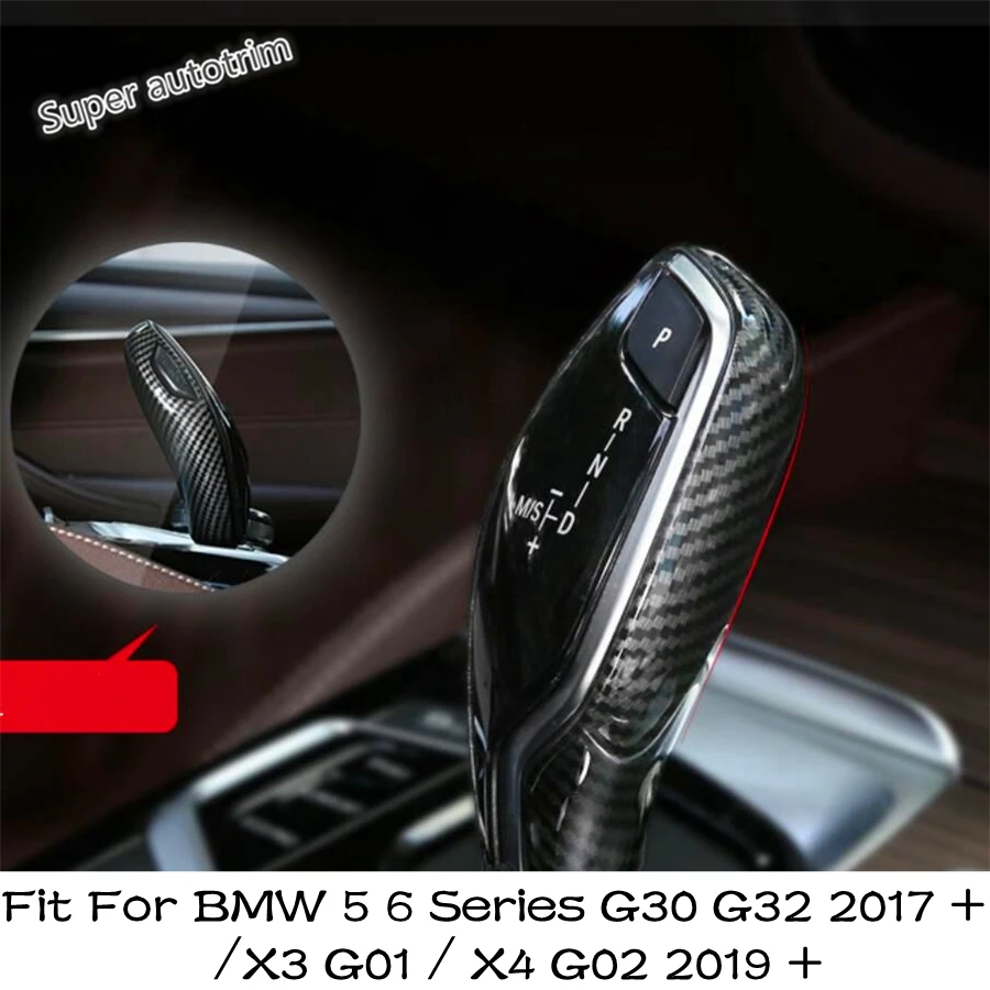 

Gear Shift Knob Head Cover Trim For BMW 5 6 Series G30 G32 2017 - 2023 / X3 G01 / X4 G02 2019 - 2023 Carbon Fiber Accessories