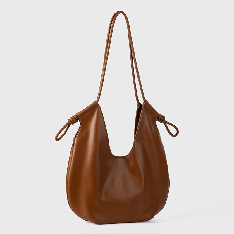 

Simple Versatile Large Capacity Shoulder Bag Women Summer Fashion Commuter Handbags 2025 Trend PU Leather Underarm Bags