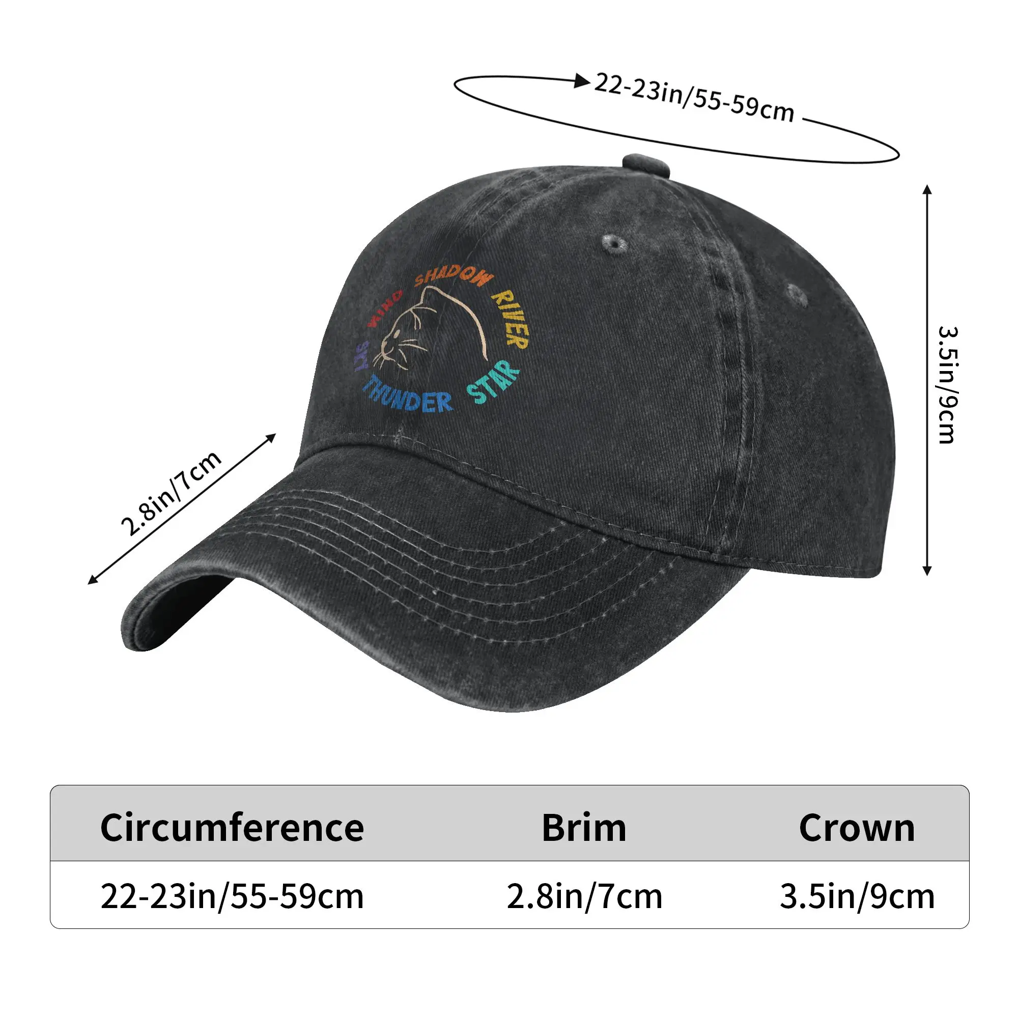 Wind Shadow River Star Thunder Sky Cat Feline Casual Baseball Cap  Outdoor Sport Trucker Hat Spring Adjustable  Baseball Caps
