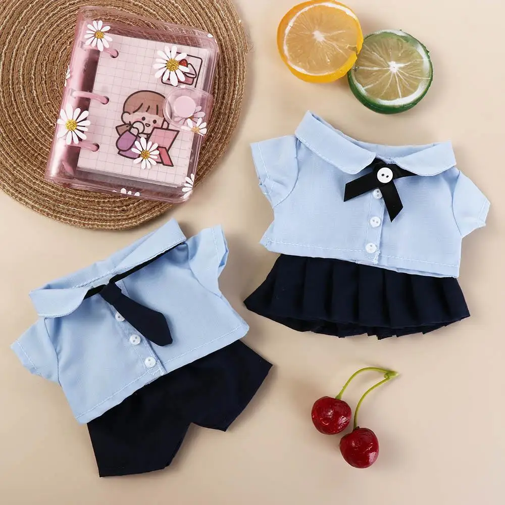 

JK Uniform Preppy Cotton Doll‘s Clothes Plush Stuffed Lovely Idol Plush Doll Clothes Blue Cartoon 20CM Doll Plush Toys Clothing
