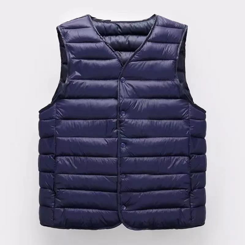 

Men's Lightweight Thermal Cotton Vest - Slim Fit Warmth Inner Outer Wear Short Oversized Winter Jacket​