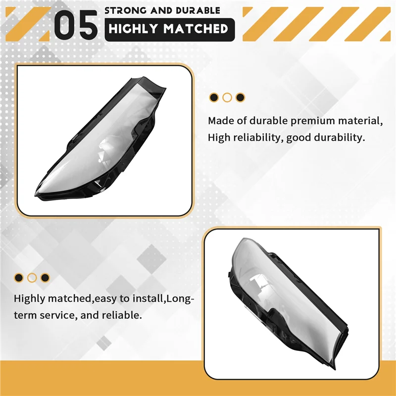 

A03Q-Side Car Headlight Lens Cover Head Light Lamp Shade Shell Glass Cover For -BMW G20 G21 3 SERIES 2019 2020 2021