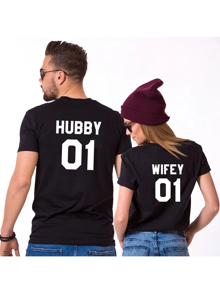 

Wifey & Hubby Shirt Hubby 01 and Wifey 01 Matching Couples T-shirt His and Hers Anniversary Gifts Tumblr Lover T Shirt