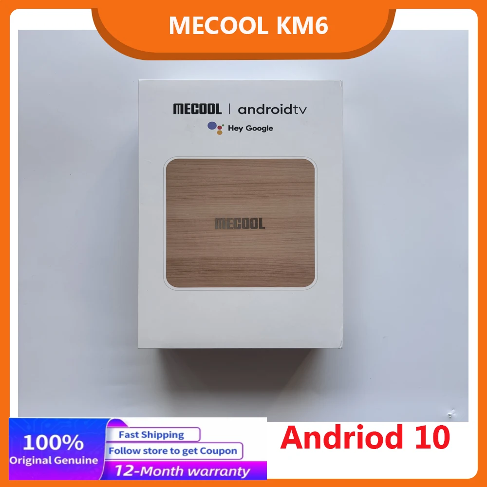 ТВ-приставка Mecool KM6 Deluxe на Android 10, Amlogic S905X4, сертифицированная Google, 4 ГБ ОЗУ, 64 ГБ ПЗУ, 5G Dual WiFi 6, 1000M, Android TV 10.0