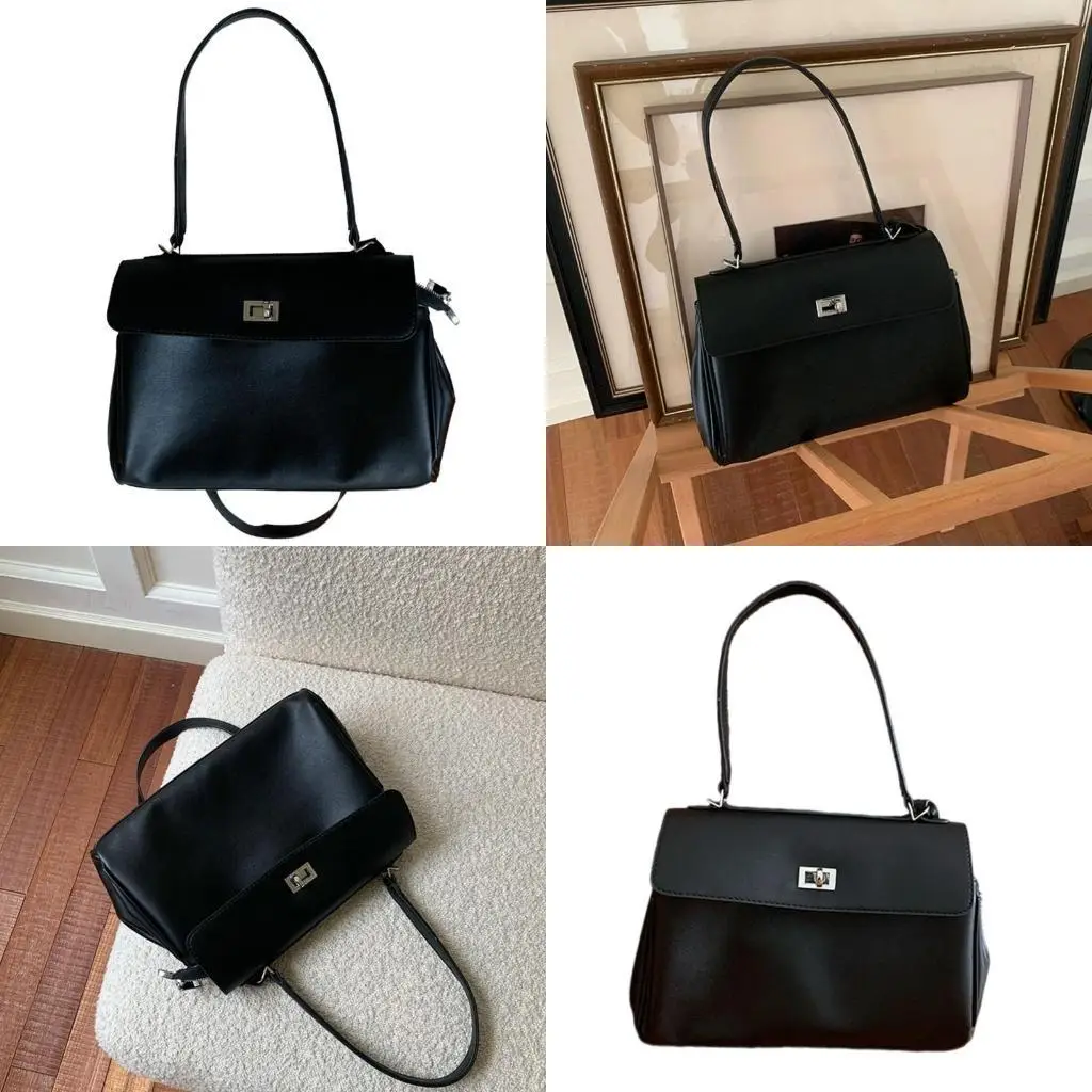 

D46D Spacious Crossbody Purse Work Shoulder Bag For Women Trendy PU Leather Handbag