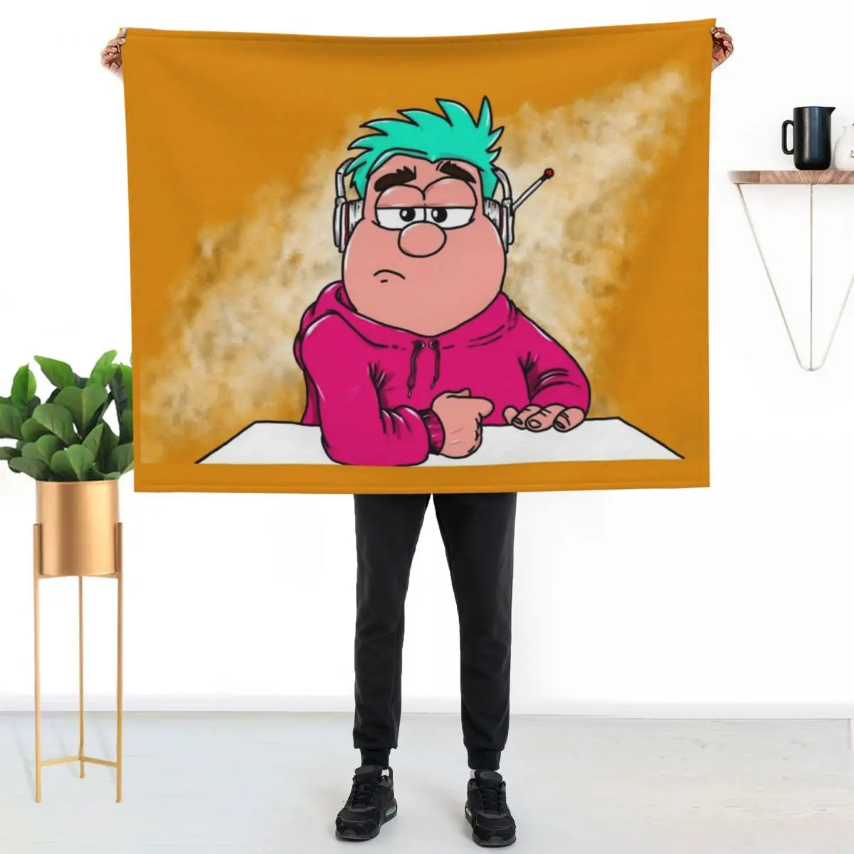 Uncle Phil with Background Throw Blanket Fashion Sofas Heavy Comforter Bed linens Thin Blankets