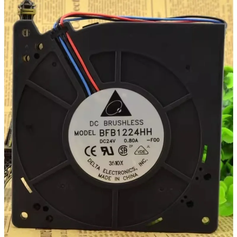 Nuevo ventilador de refrigeración de CPU para Delta BFB1224HH 24V 0.80A 12CM 12032 ventilador centrífugo Turbo soplador de doble bola 120X120X38mm