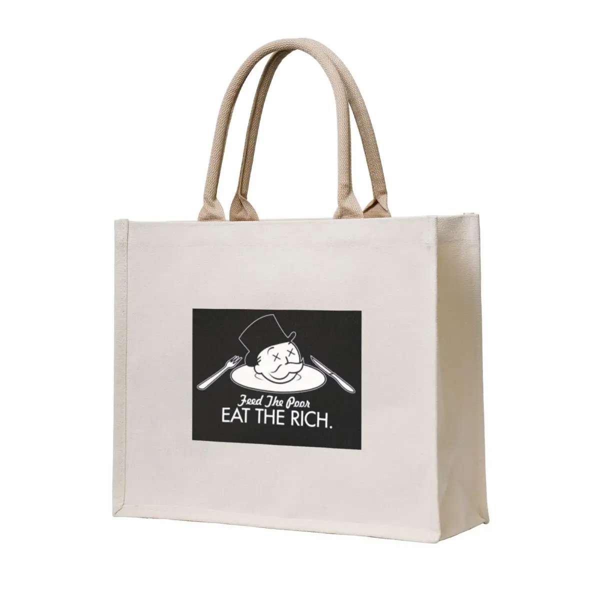 

Feed the poor EAT THE RICH. Tote Bag shopping bag canvas bags Custom bag