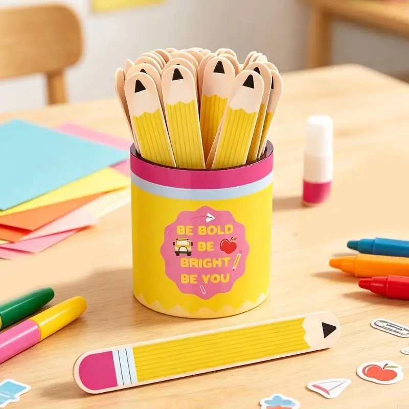 Name Label Pencil Holder Set, 121-Piece Numbered Classroom Desk Organizers with Changeable Displays and Integrated F19E