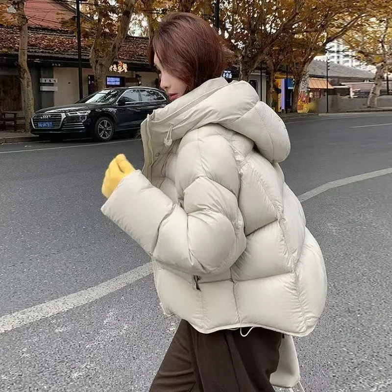 سترة شتوية نسائية فضفاضة، معطف قطني مبطن بغطاء للرأس جديد 2025، ملابس خارجية غير رسمية متعددة الوظائف سميكة ودافئة #1
