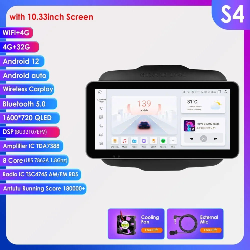 7862 Carplay 4G-Lte 9 "Autoradio Android Voor Jeep Afvallige 2016-2020 Multimediaspeler Navigatie Gps 2 Din Stereo Dsp Autoradio
