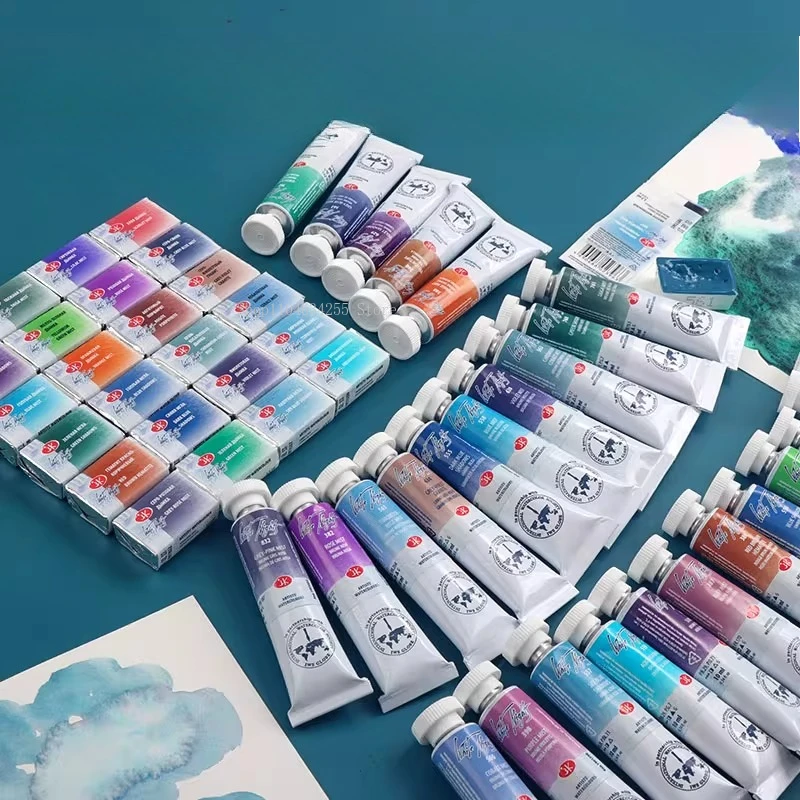 10 Ml/tube Russian White Night Master Grade Sediment Color Watercolor Pigments Art Students Portable Painting Sketching Paints
