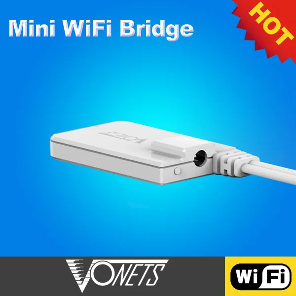 

VONETS WiFi Repeater Bridge Ethernet Wireless to Wired RJ45 Cable for DVR Network Printer Computer Monitoring 2.4GHz VAP11N-300