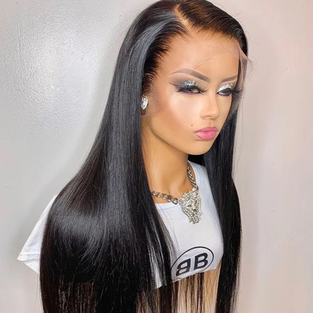 Lace Front Human Hair Wigs Straight Human Hair Lace Frontal Wig Straight Wigs With Lace Front Lace Wig Human Natural Indian Wig Lace Transparent