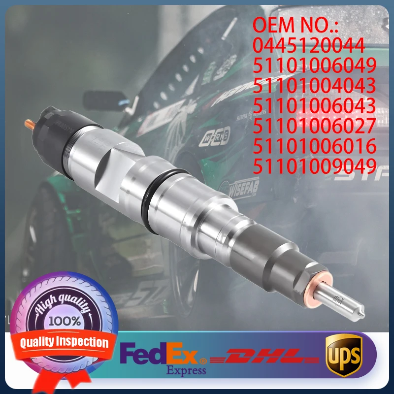 

Common Rail Fuel Injector 0445120044 0445120024 0986435527 51101006049 51101004043 for Man TGA TGX TGS