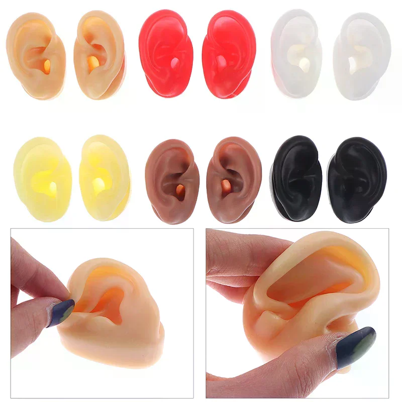 1x Silicone Ear Model Practice Piercing Tools Ear Stud Display Tool Body Jewelry For Daily Use
