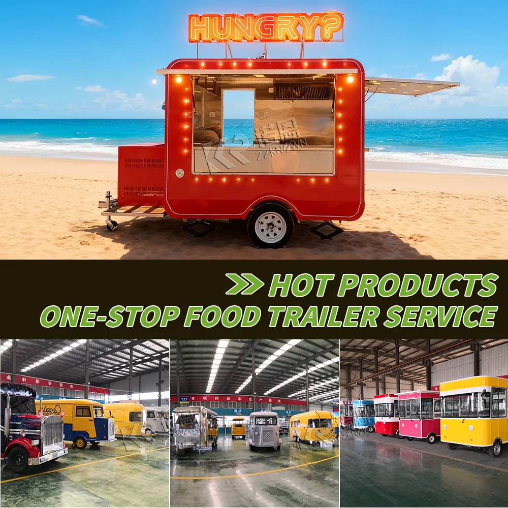 

Outdoor Custom Street Portable Towable Mobile Fast Food Truck Tea Coffee Bar Shop Fast Food Vending Cart Trailer For Sale