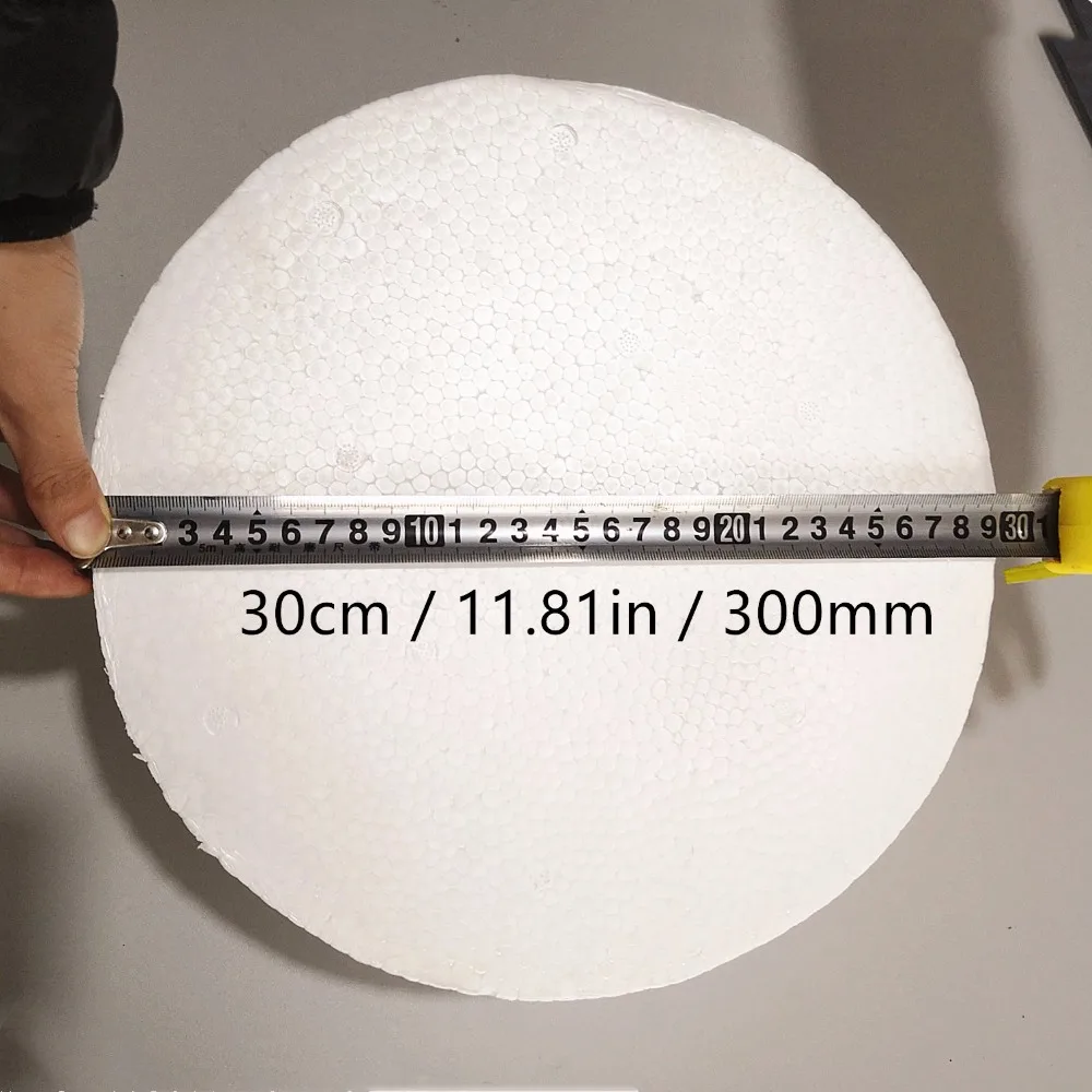 

30cm/11.81in/300mm Half Round Solid Polystyrene Styrofoam Foam Balls for DIY Kids Craft Painted Ball Christmas Tree Decoration