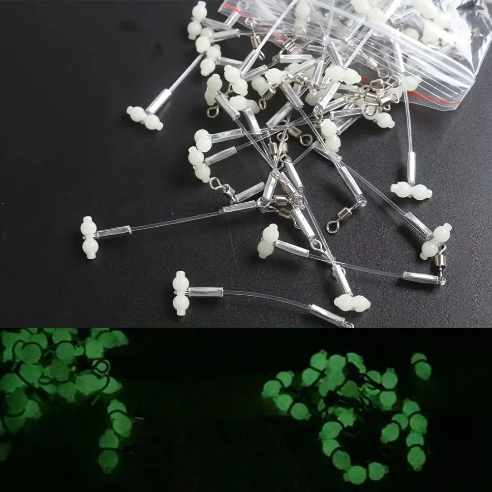 

10Pcs Durable Sea Fishing Luminous Gourd Swivel Ring Glow DIY Gourd Swivel Connector Fishing Group Fishing Supplies
