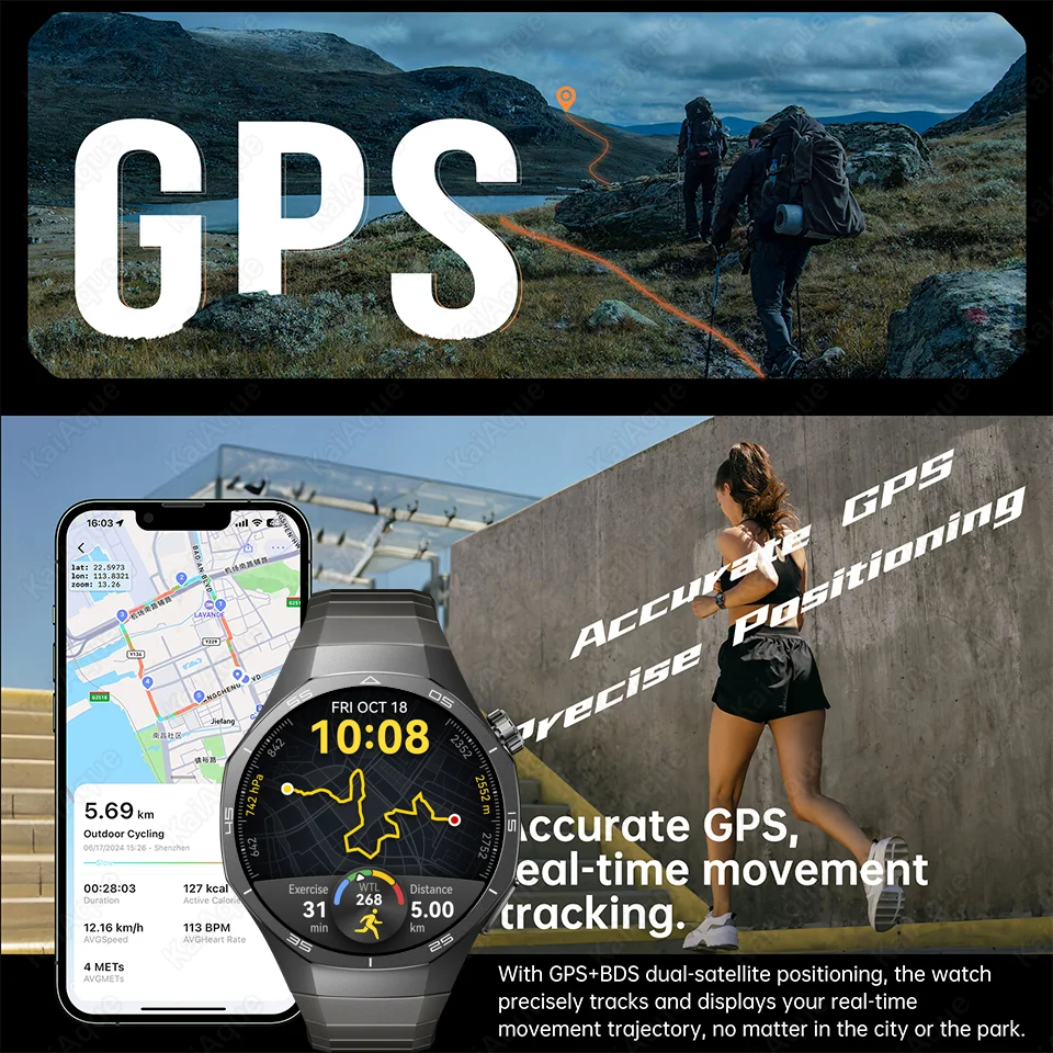 ساعة GT5 Pro SmartWatch Man بتصميم حاد الحواف حتى 14 يومًا، عمر البطارية، ساعة رياضية للمستوى الاحترافي، تتبع نظام تحديد المواقع الصحي، ساعة ذكية