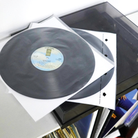 High Quality 20PCS HDPE+Rice Paper LP Vinyl Record Sleeves 3.5 Mil Thicken Anti-static Inner Sleeves For 12'' LP Vinyl Record