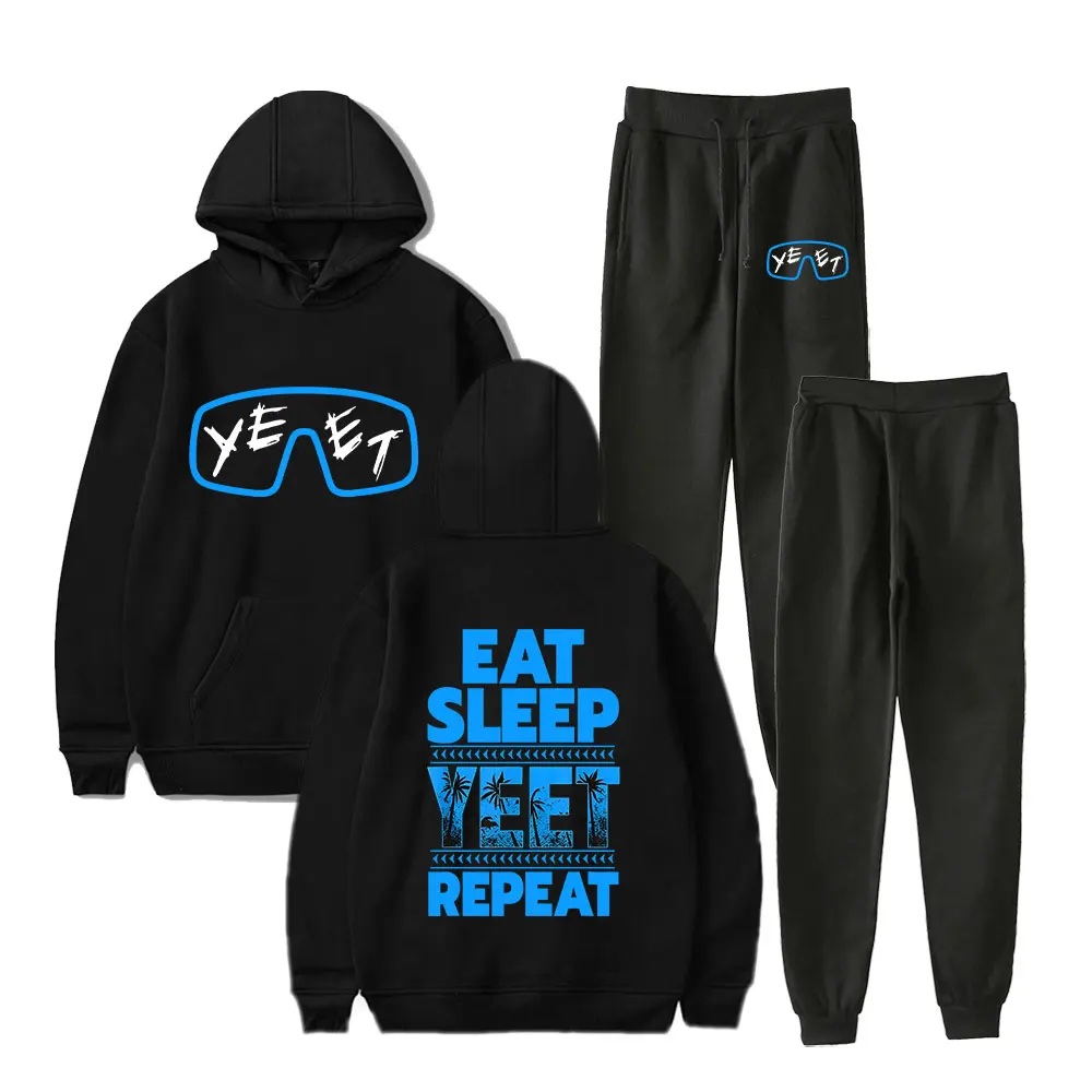 Jey USO merch Jey USO Yeets Hoodies Suits Pocket gym Sweatshirt Men/women Strap Sports Pants