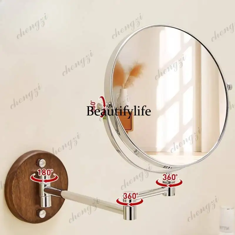 A68Defogger Unbreakable Mirror Decor Round Bathroom Standing Infinity Mirror Decor Bedroom Decorative Espejos Vintageo Home Deco
