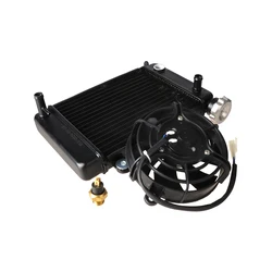 ATV Water Cooling Engine Cooler Radiator Cooling With 12V Fan For 150cc 200cc 250cc Motocross Quad Dirt Bike UTV Buggy parts