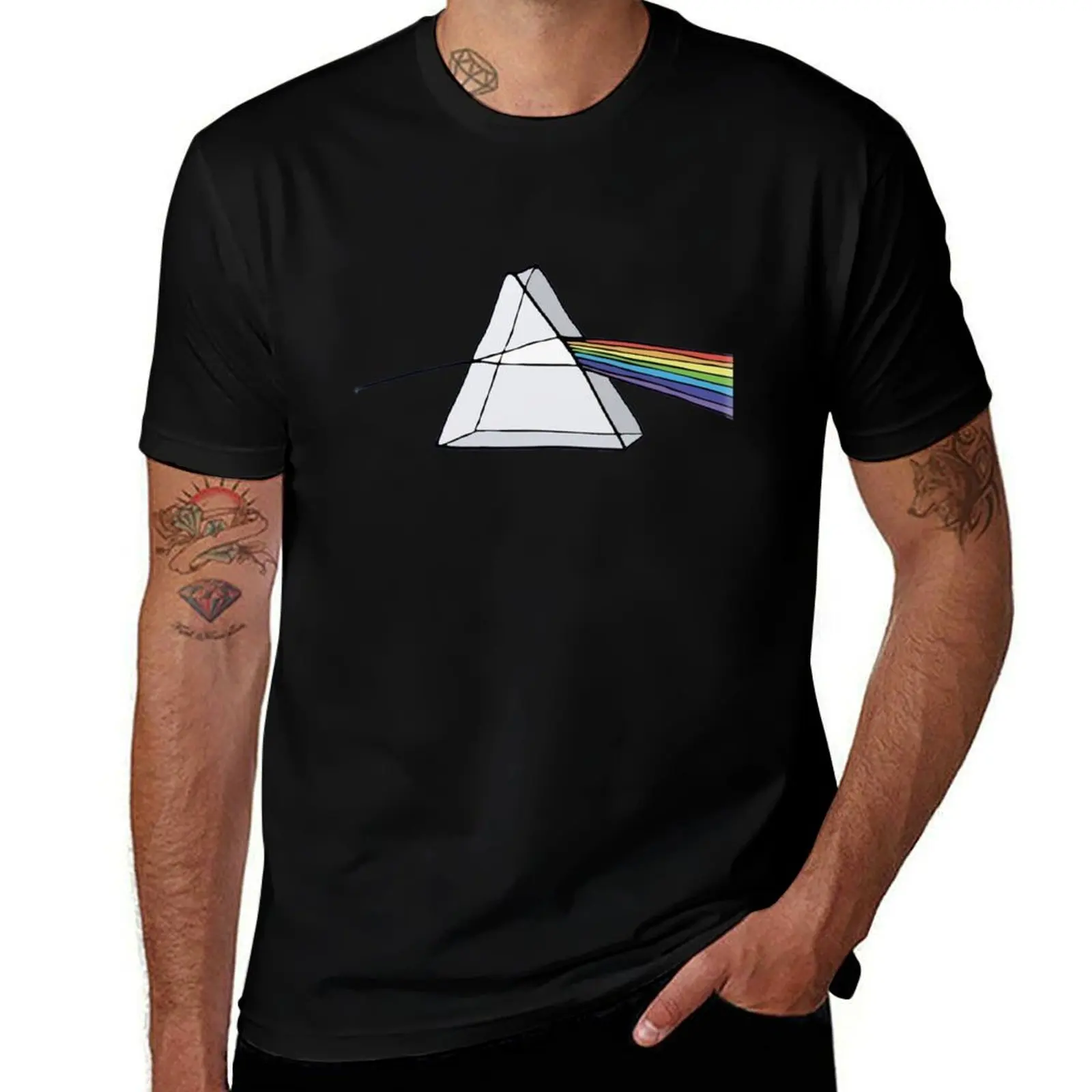 rainbow of triangle T-Shirt plus size clothes oversized t shirt summer tops kawaii clothes t shirts for men graphic