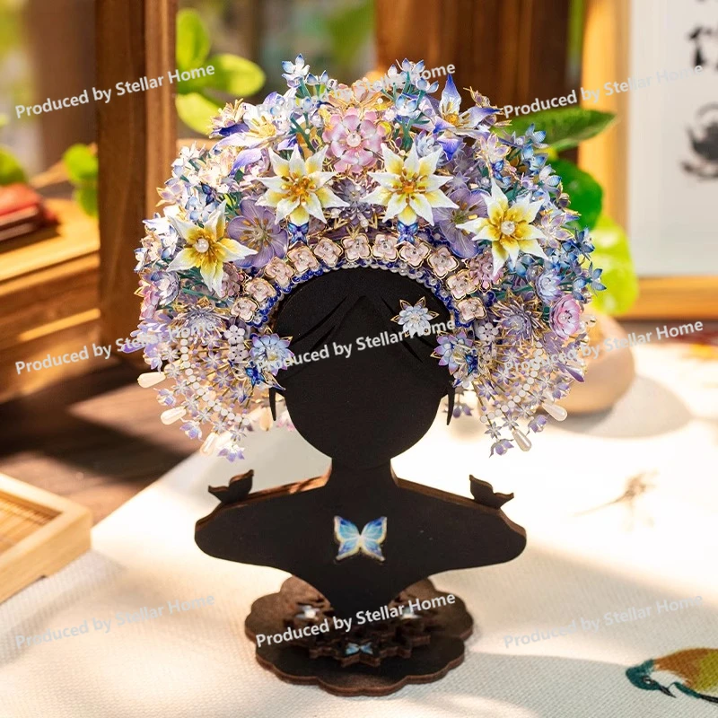 

Художественная модель Шпилька Цветочная Корона 3D-головоломка Металлическая сборная модель